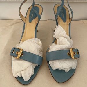 Bottega Veneta Blue Buckle Heels - Size 8